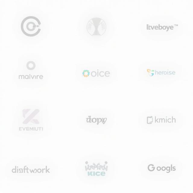 Collage of software logos used by Britannia Digital