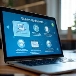 Laptop with e-learning modules